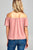 Ladies fashion short sleeve off the shoulder front bow tie sand washed modal jersey top