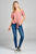 Ladies fashion short sleeve off the shoulder front bow tie sand washed modal jersey top