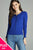 Ladies fashion plus size 3/4 sleeve crew neck cardigan sweater