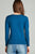 Ladies fashion plus size 3/4 sleeve crew neck cardigan sweater