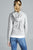 Ladies fashion plus size long sleeve zipper french terry jacket w/ kangaroo pocket