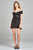 Ladies fashion short sleeve off the shoulder front keyhole w/self bow tie merrow hem knit top