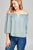 Ladies fashion bell sleeve open shoulder georgette chiffon woven top