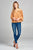 Ladies fashion bell sleeve open shoulder georgette chiffon woven top