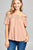 Ladies fashion elastic bubble hem rayon challis woven top