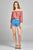 Sleeve W/Tie Drawstring Crop Crinkle Gauze Woven Top