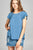 Ladies fashion short sleeve ruffled round neck strappy back detail crinkle gauze woven top