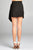 Ladies fashion waist bow tie asymmetrical pinstripe skirt
