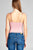 Ladies fashion v-neck w/contrast lace trim poly spandex knit cami bodysuit