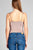 Ladies fashion v-neck w/contrast lace trim poly spandex knit cami bodysuit