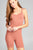 Ladies fashion low cut scoop neckline back open w/strappy cotton spandex bodycon romper