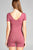 Ladies fashion short sleeve v-neck w/strappy strap cotton spandex bodycon romper