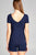 Ladies fashion short sleeve v-neck w/strappy strap cotton spandex bodycon romper