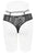 Ladies high waist jacquard mesh thong