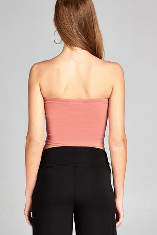 Ladies fashion plus size crop tube cotton spandex top