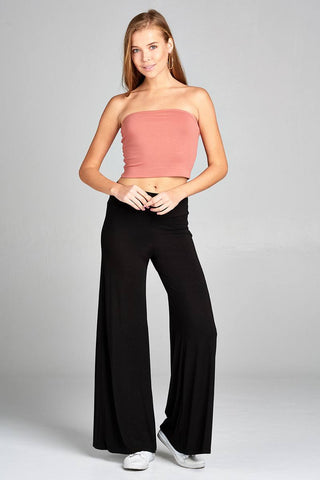 Ladies fashion plus size crop tube cotton spandex top