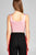 Ladies fashion sleeveless double scoop neck two ply crop rayon spandex top