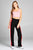 Ladies fashion sleeveless double scoop neck two ply crop rayon spandex top