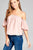 Ladies fashion off the shoulder rayon challis woven top