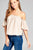 Ladies fashion off the shoulder rayon challis woven top