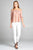 Ladies fashion short sleeve w/string off the shoulder smocked detail crepe woven top