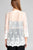 Ladies fashion open front scalloped hem lace cardigan