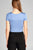 Ladies fashion short sleeve front open self tie rayon spandex crop top