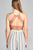 Ladies fashion heart neckline halter neck open back lace crop top