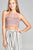 Ladies fashion heart neckline halter neck open back lace crop top