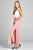 Ladies fashion high waist front zipper detail side slit long woven pants