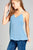 Ladies fashion plus size v-neck back t-strap cami wool dobby woven top