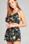 Ladies fashion v-line halter neck strap front ruffle elastic back crop woven top