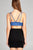 Ladies fashion front strap bustier detail rayon spandex crop top