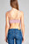 Ladies fashion front strap bustier detail rayon spandex crop top