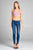 Ladies fashion front strap bustier detail rayon spandex crop top