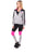 Ladies fashion active sport yoga / zumba 2 pc set zip up jacket & leggings outfit