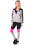 Ladies fashion active sport yoga / zumba 2 pc set zip up jacket & leggings outfit