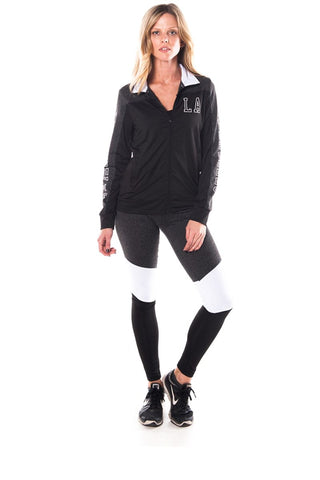 Ladies fashion plus size los angeles logo active 2 pcs set outfit