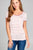 Ladies fashion short sleeve round neck yarn dye stripe rayon spandex jersey top