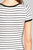Ladies fashion short sleeve round neck yarn dye stripe rayon spandex jersey top