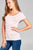 Ladies fashion short sleeve round neck yarn dye stripe rayon spandex jersey top