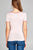 Ladies fashion short sleeve round neck yarn dye stripe rayon spandex jersey top