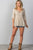 Ladies fashion 3/4 sleeve w/oring at front babydoll top