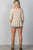 Ladies fashion 3/4 sleeve w/oring at front babydoll top