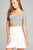 Ladies fashion short sleeve off the shoulder front shirring detail rayon spandex rib crop top
