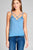 Ladies fashion v-neckline wrap w/cross strap cami rayon spandex top