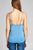 Ladies fashion v-neckline wrap w/cross strap cami rayon spandex top