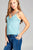 Ladies fashion v-neckline wrap w/cross strap cami rayon spandex top