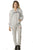 Ladies fashion 2 pc fleece sets w/ 2 front pockets, fur line hood & applique