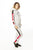 Ladies fashion 2 pc fleece sets w/ 2 front pockets, fur line hood & applique